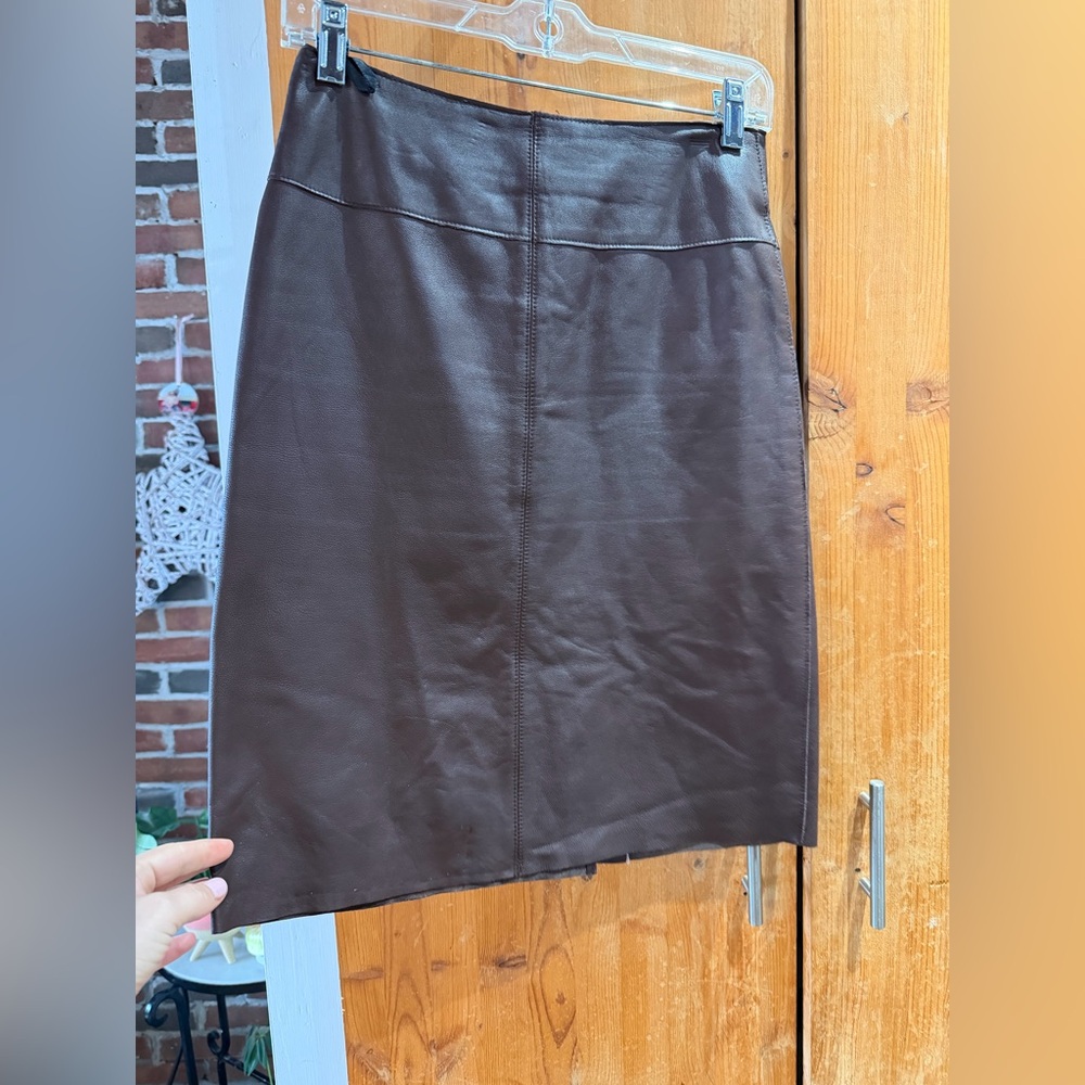 BEBE Brown Pencil Skirt